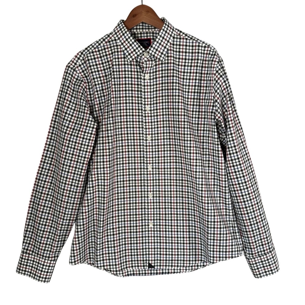 Untuckit Mens Button Up Shirt 100% Cotton Plaid Terravan L